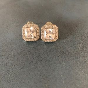 Framed Square CZ studs